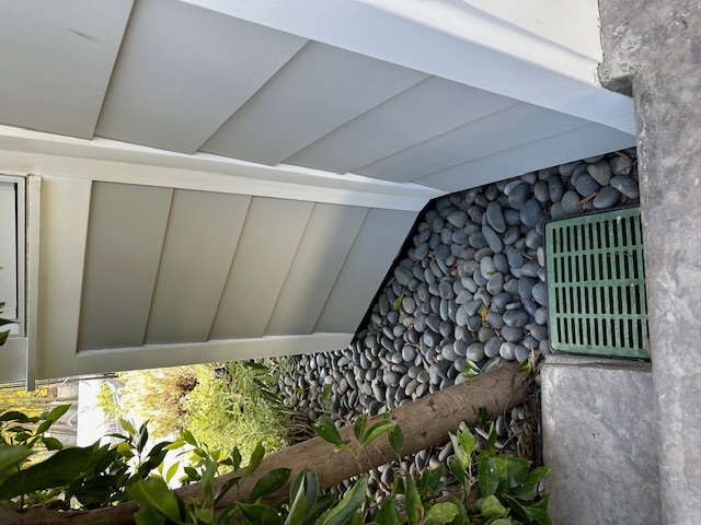 Completed exterior waterproofing